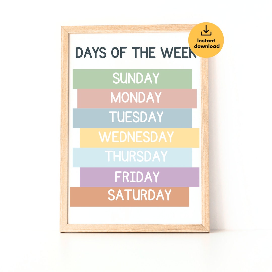 days of the week story preschool