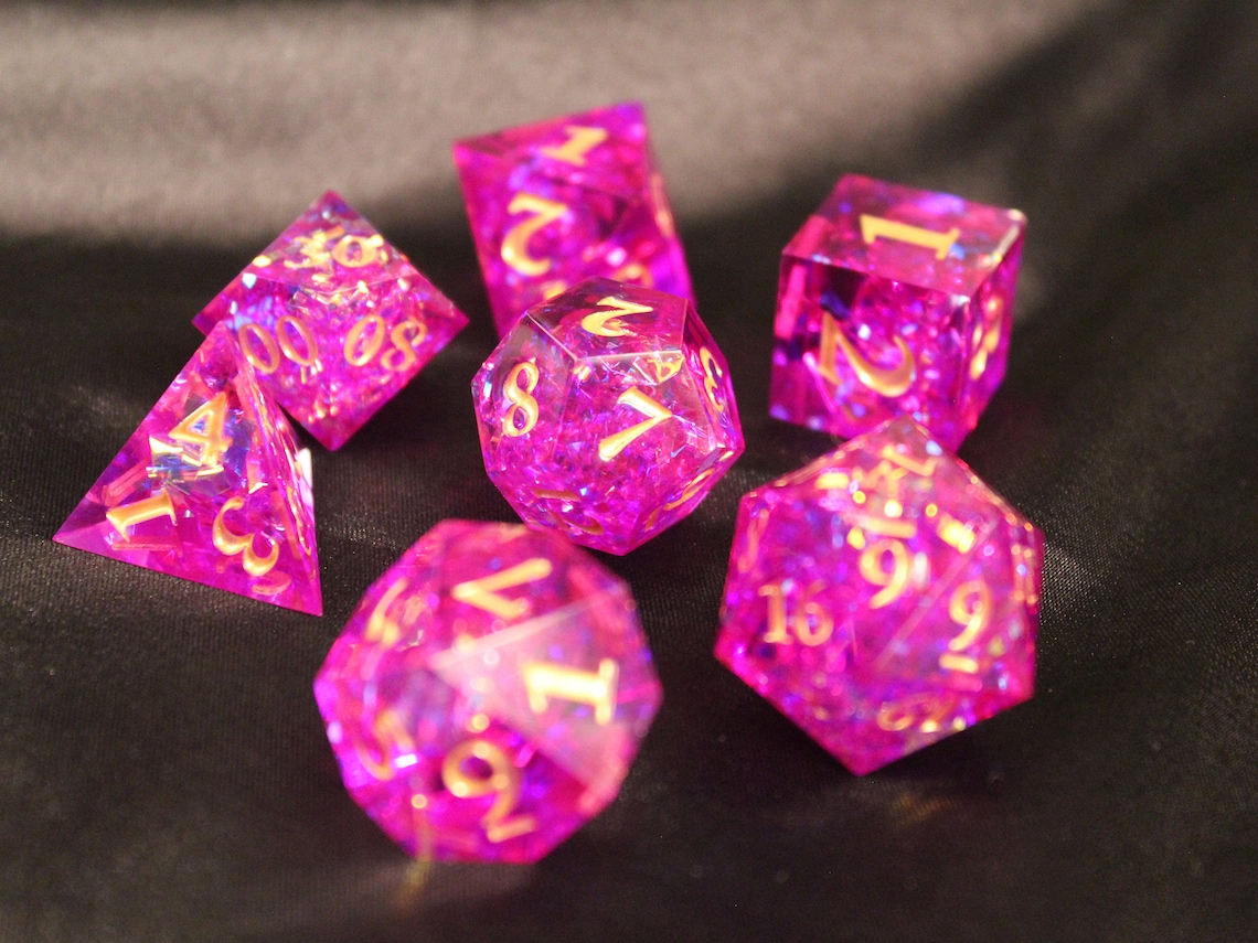 Resin Dnd Dice Setpolyhedral Dice Setrpg Dice Sethandmade Dnd Dice Role Playing Dice Sharp