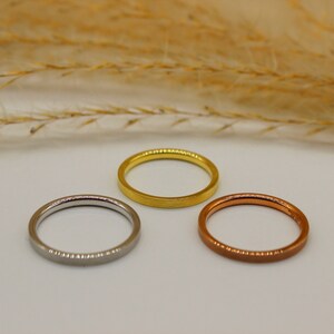 Engagement ring gold 14K / flat / yellow gold, white gold or rose gold image 5