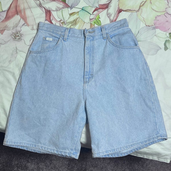 Vintage LEE light blue high waist denim shorts 12M