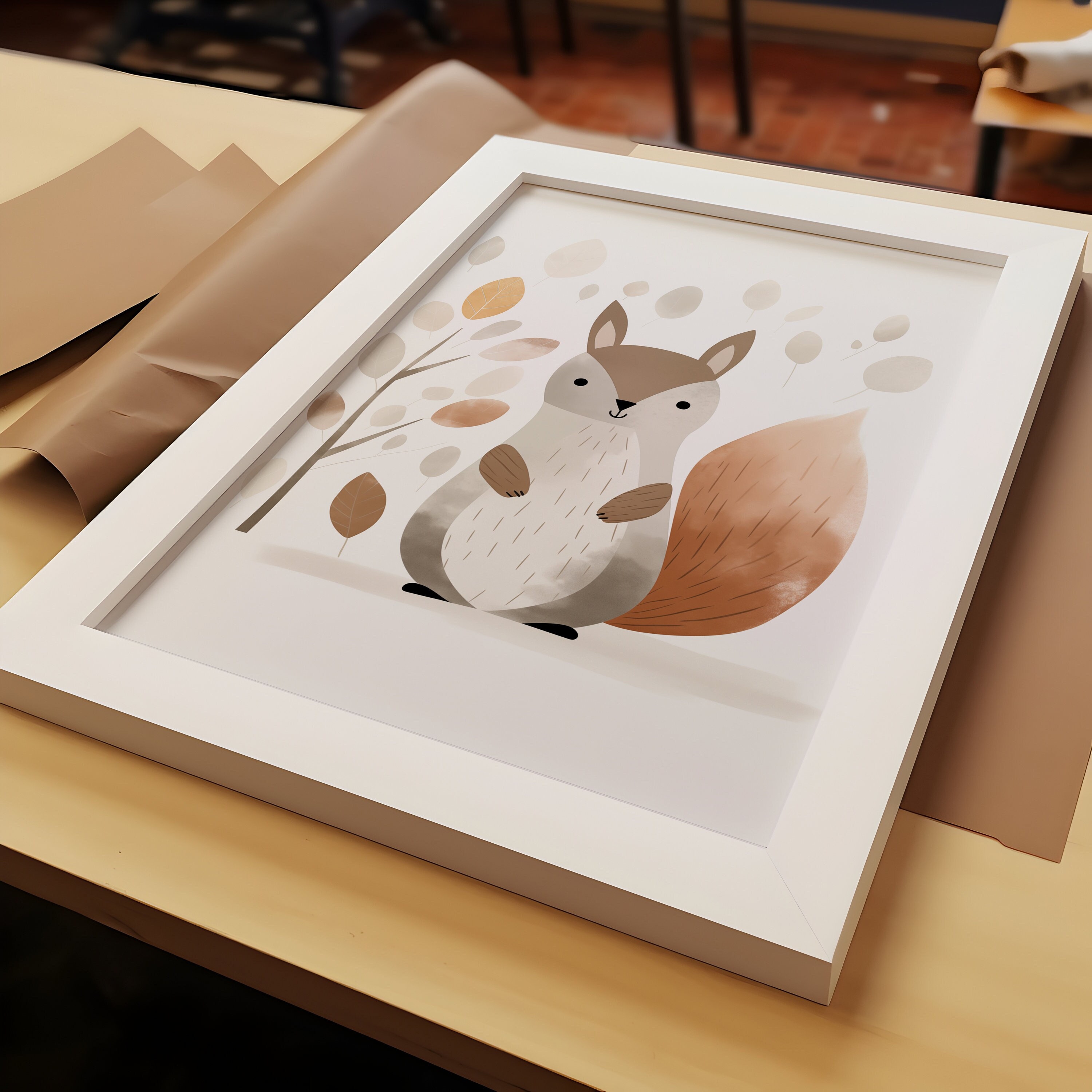 Cute Nursery Forrest Art, Kids Room Forrest Animals, Boho Wall Prints ...