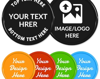 200-1000 Custom Poker Chips, Logo Plastic Poker Chips, Personalized Photo or Text Bar Tokens, Las Vegas Casino Chips, Good for Drink Tokens