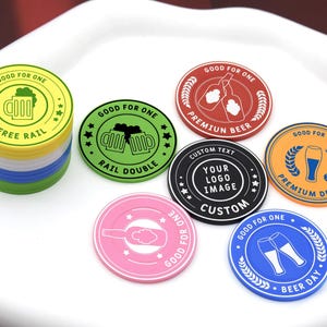 Personalized Poker Chips, Custom Logo Drink Tokens, Anniversary Gift - Etsy