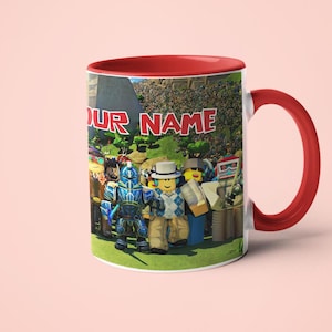 Roblox Custom Name Mug 11oz, Double Sided Ceramic Mug Gamer, Roblox Face Mug, Gamer Mug
