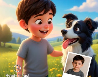Custom Pixar Style Portrait from Photo, 3D Cartoon Character, Couple, Family or Pet Gift, Digital Pixar Art, Personalized Cartoon Drawing