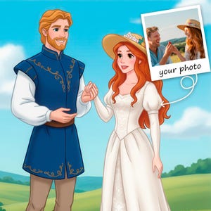 Custom Disney Style Portrait from Photo | Personalized Cartoon Drawing | Disney-Inspired Digital Art for Kids, Family, Couples & Pets
