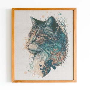 Cat Cross Stitch Pattern 1 Instant PDF Download - Cat Cross Stitch Pattern - Animal Cross Stitch Pattern