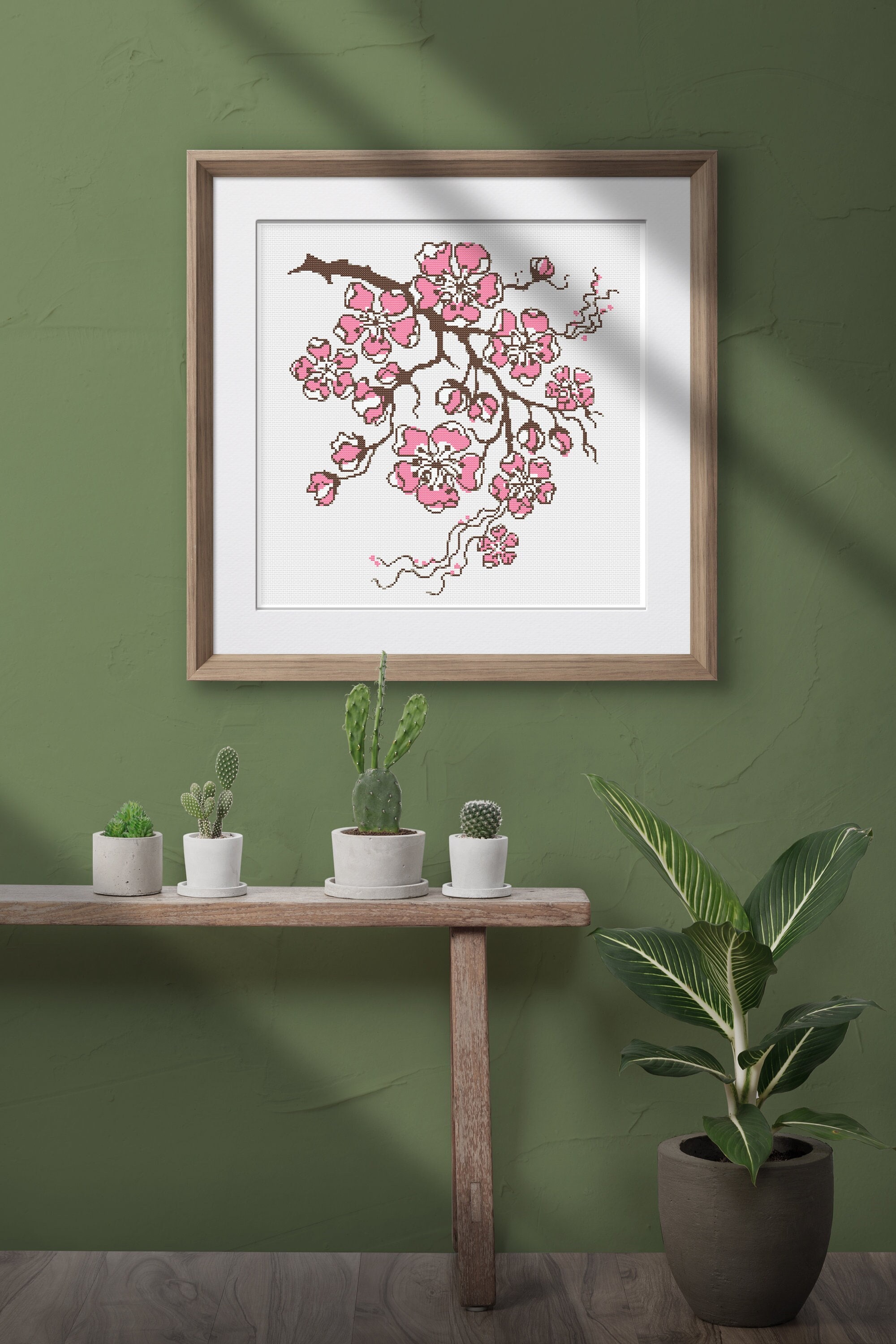 Cherry Blossom Branch and Flowers Cross Stitch Pattern Instant PDF ...