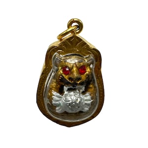 Luang Por Pern Tiger Wealth Amulet | Enhance Fortune, Protection, Charisma, and Health | Sacred Talisman from Wat Bang Phra