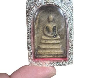 Rare Phra Somdej Wat Rakhang Pim Yai Type4 Thick Lacquer Dip by Somdej Toh Brahmaramsi Sacred Thai Buddha Amulet for Protection & Prosperit