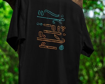 Ancient Ugaritic Script T-Shirt Archeology History Tee Mysterious Minimalist Gift Exotic Alphabet Shirt Historical Writing Language Apparel