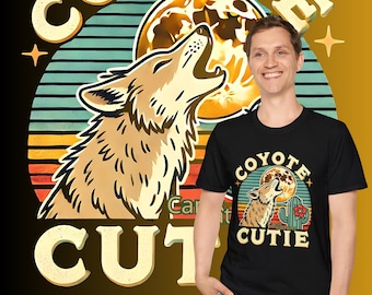 Coyote Cutie TShirt Retro Desert Animal Graphic Tee Nature Lover Gift Cute Wildlife Design Unisex Outdoor Adventure Western Apparel Coyote