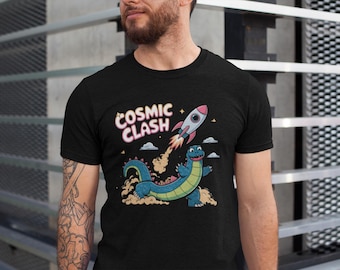 Godzilla and SpaceX Starship T-Shirt Mechazilla Chopsticks Science Space NASA Elon Musk Gift for Space and Rocket Lovers Unisex Shirt