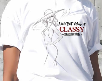 Nude Tones Classy Shirt Elegant Blonde Life Tee for Women Empowerment Wear Tee Funny Naked Blonde Gift T-Shirt
