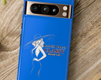 Nude But Make It Classy Phone Case Blonde Life Blue Most Google Pixel Models Elegant Silhouette Women Cases Elegance Case Elegant Casing