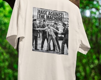Rage Against the Machine Shirt Bernie Sanders 1963 Arrest Rage Gift Political Resistance Tee Fight Oligarchy Tour Leftist Anti Trump Protest