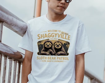 Funny Sloth Bear Shirt | Lazy Sloth Animal Tee | Wildlife Conservation Bear T-Shirt | Retro Sloth Lover Gift | Nature Inspired Casual Tee