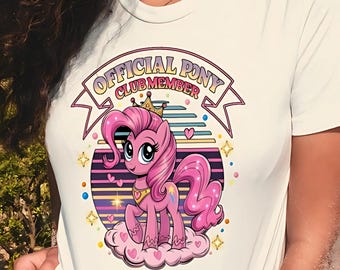 Princesse PinkPony Shirt Cute Pink Pony Club Tee Summer Beach Vibes Gift for Women Cartoon Lovers