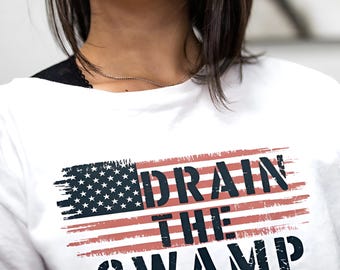 Drain The Swamp Shirt Political Usa Shirt Patriotic Tee Trump Movement Tee For Men Politics Shirt American Power Tee Satire Gift Republicans