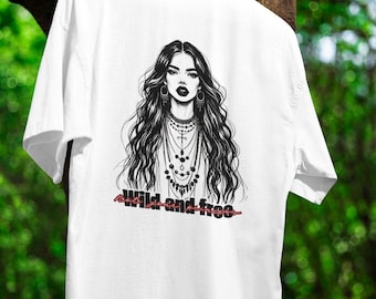 Bohemian Beauty Nature's Child Wild Spirit Unisex Softstyle T-Shirt Wild and Free Princess Alternative Tee Boho Fashionista Tee Bohemian Tee