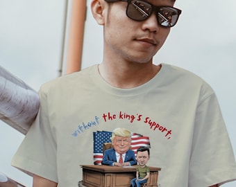Trump King Shirt Trump Zelensky TShirt Political Satire Shirt Usa Power Tee Strategy Game Shirt For Men Politics Gift Funny Patriotic Shirt