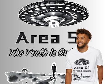 Area 51 TShirt UFO Alien Graphic Tee SciFi Fan Apparel Conspiracy Gift The Truth Is Out There Design Paranormal Space Enthusiast Clothing