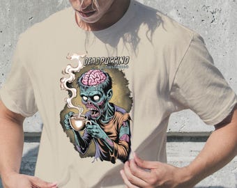 Zombie Coffee Shirt Deadpuccino Brainspresso Unisex Tee Funny Halloween Shirt Horror Barista Gift Caffeine Lover Graphic Tee Cappuccino Gift