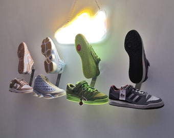 Sneakers shoe floating wall rack hanger display