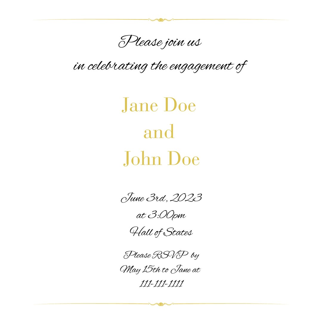 Engagement Party Invitations Etsy