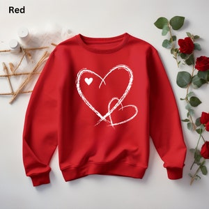 Valentines Day Sweatshirt, Heart Sweatshirt, Valentines Day Shirt, Teacher Valentines Day Shirt, Gift for Her, Teacher Gift