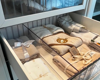 Schubladentrenner IKEA PAX Schublade 100x58 | Organizer Einsatz Schublade| Schubladenteiler verstellbar Plexiglas transparent