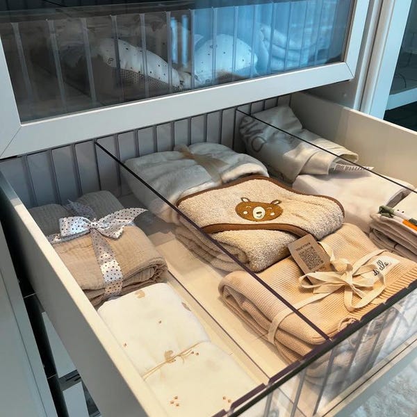 Drawer divider for IKEA PAX drawer 100x58 | Organizer insert drawer | Adjustable drawer divider made of transparent plexiglass