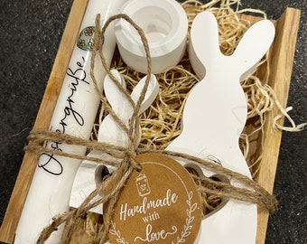Gift set/easter set/easter gift/bunny/candle/handmade/gift/deco Raysin