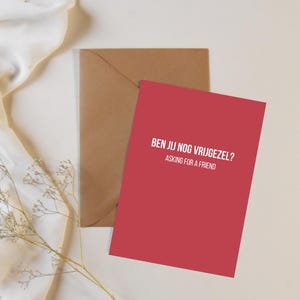 Tarjeta digital divertida - '¿Sigues soltero? Pidiendo un amigo' | Tarjeta imprimible coqueta para él o ella