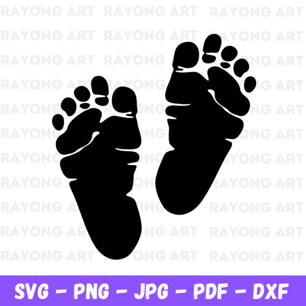 Baby Feet SVG Footprints SVG For Baby Shower And Other Occasions Baby Footprints SVG Foot Print Vector Cut Files For Cricut