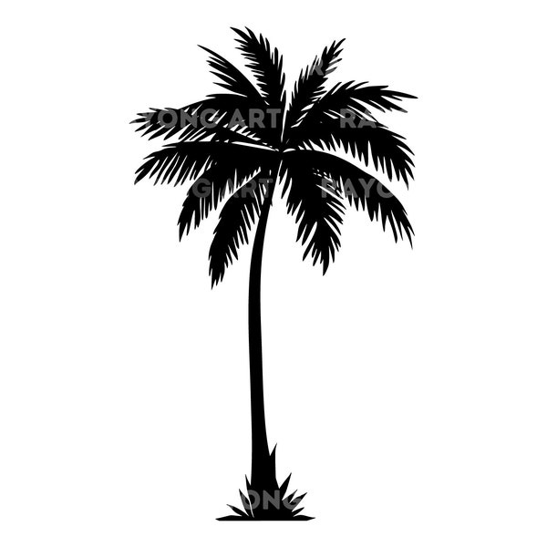 Palm Tree Svg, Palm Tree Vector Cut Files For Cricut , Silhouette, Palm Tree Png Svg Pdf Dxf Eps, Decal, Sticker, Vinyl, Digital Download