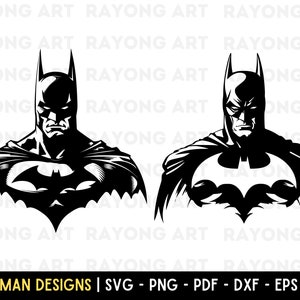 Batman Vector 2 designs, Batman SVG Batman Silhouette Art Design PNG, High Quality Cut Files and Sublimation Instant Digital Download