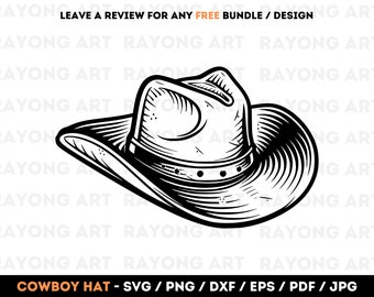 Cowboy Hat Svg, Western Cowboy Hat Svg Cut File, Cowboy Png, Cowboy Vector Clipart, Western Svg, Cowgirl Svg, Southern, Cricut, Silhouette