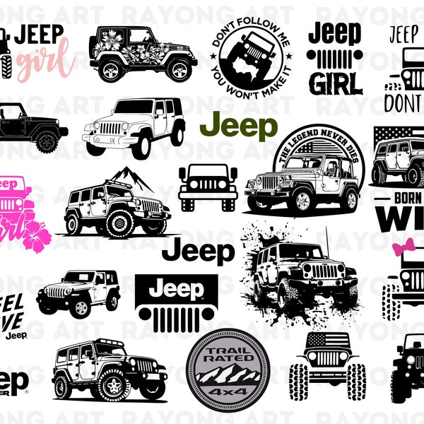 Car Logo Bundle, Jeep SVG, Bundle Svg, jeep hair Svg, cricut, Jeep Shirt Svg, Cut Files, US flag Offroad Svg, USA Flag, Jeep Silhouette