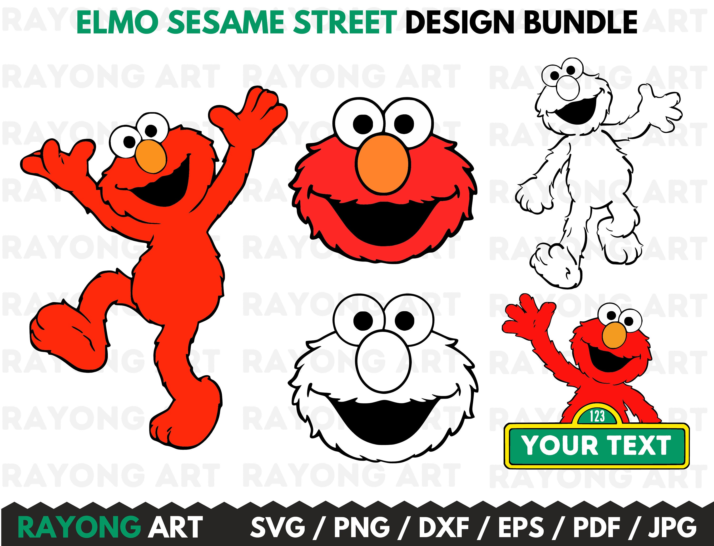 Elmo Svg Bundle, Sesame Street Svg, Sesame Street Clipart, Elmo