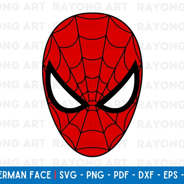 Spiderman Face SVG, Spiderman Mask SVG Spiderman Head svg, Spiderman Svg Png Clipart Digital Download, Cut Files For Cricut