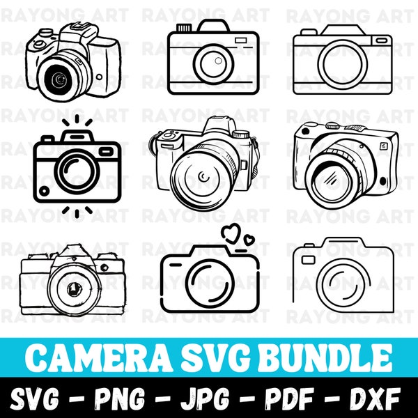 Camera SVG Bundle, Photographer SVG, Photography SVG, Photographer Shirt svg, Vintage Svg, Photo Taking svg, Cut File For Cricut Silhouette