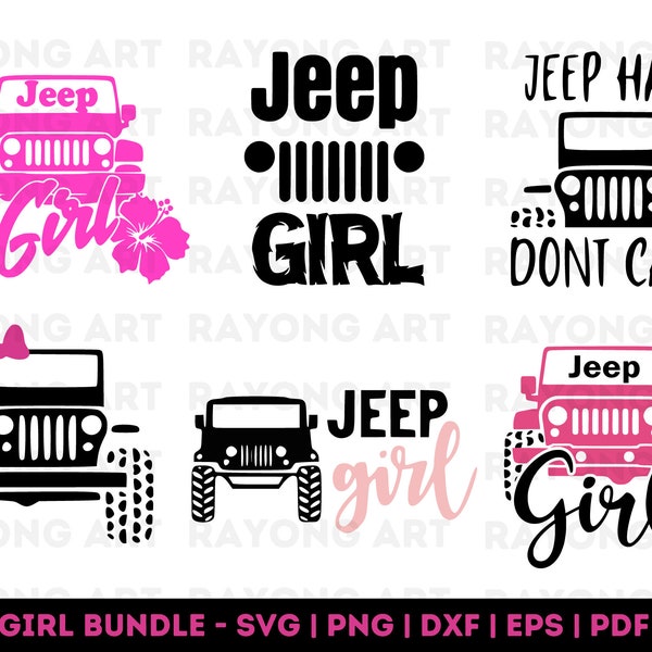 Car Girl SVG Bundle, Jeep Girl Svg, jeep hair Svg, Jeep Shirt Svg, Cricut Cut Files, 4x4 Svg, USA Jeep Girl Png, Jeep Silhouette