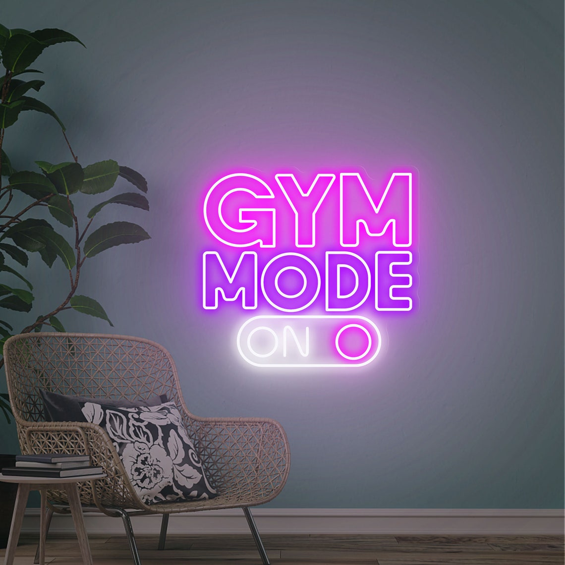 Red Gym Neon Sign Motivational Led Wall Light For Home