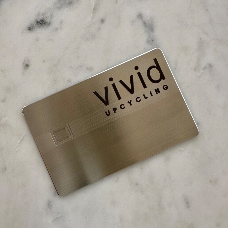 Personalised Custom Metal Credit Debit Card Laser Engraved Stainless