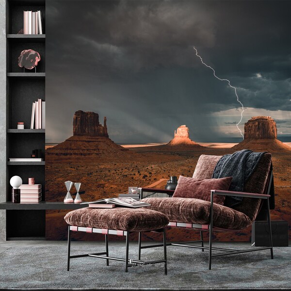 Arizona Landscape Wallpaper Peel and Stick | Red Rocks Arizona Desert Wall Mural