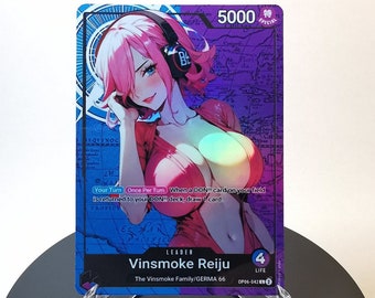 Reiju Custom Leader OP06 – Karte One Piece Custom - HYPER-Gloss Full Holo Foil