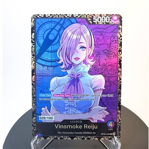 Reiju Leader LIMITED Champion Edition - Karte One Piece - Personalizado - Lámina holográfica completa HYPER-Gloss