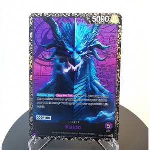 Kaido Leader LIMITED Champion Edition - Karte One Piece - Personnalisé - Film holographique ultra-brillant