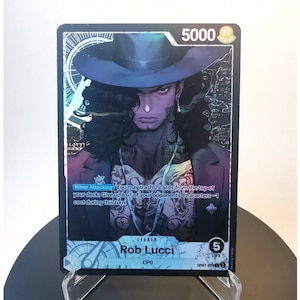 Rob Lucci Custom Leader OP07 - Karte One Piece Custom - Film holographique ultra-brillant